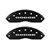 MGP Caliper Covers 12200SDD4MB Caliper Cover with Matte Black Powder Coat Finish, (Set of 4)