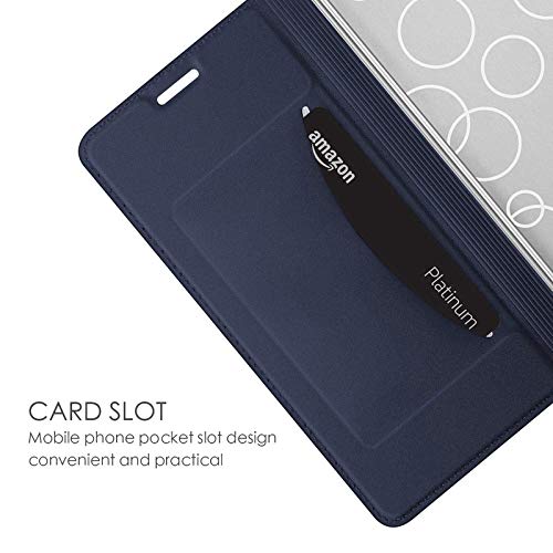 Image of Helix Dustproof Magnetic Vintage Series Wallet Flip for Samsung Galaxy A71 SM-A715F /DSN - Blue