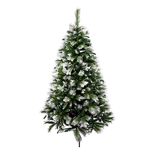 Solagua Árbol de Navidad Nevado Artificial Extra Relleno Abeto de Doble Hojas Combinadas Nevado 150-240cm Arboles C/Soporte Metálico (Desmontable, 150cm 418Tips) Cover