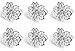 Keleily Portatovaglioli Argento 6 Pezzi Metallo Portatovaglioli con Motivo Floreale a Forma di Fiore per Natale, Matrimonio, Banchetto, Hotel, Ristorante, Decorazioni per la Tavola