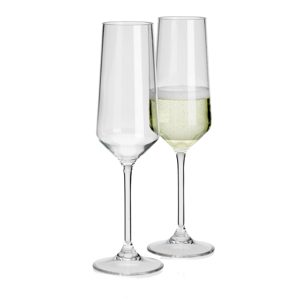 Flamefield Savoy Champagne Flute, 295ml of Elegance and Durability, Break-Resistant