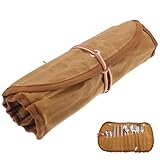 SKISUNO Campingbesteck Satz mit Bestecktasche 1 Satz Grill und Reisegeschirr aus Canvas Kompakte...