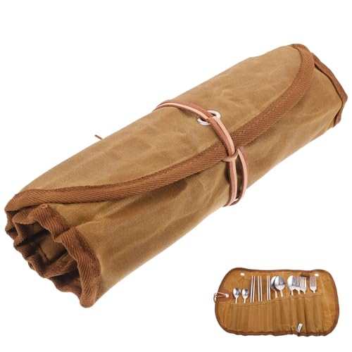 Vaisselle de camping portable et couverts inox avec sac | Veemoon - 2