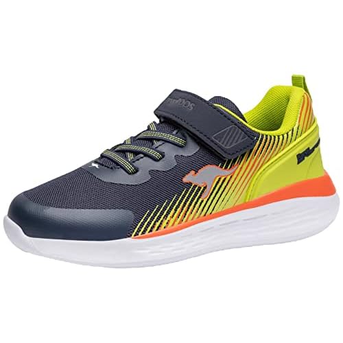 KangaROOS Herren KQ-Unique EV Sneaker, dk Navy/Lime, 38 EU