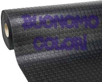Zerbino Gomma Tappeto Isolante Antiurto Antiscivolo Copripavimento Nero Rigato 120x700 Cm 87487115 - Foto 9