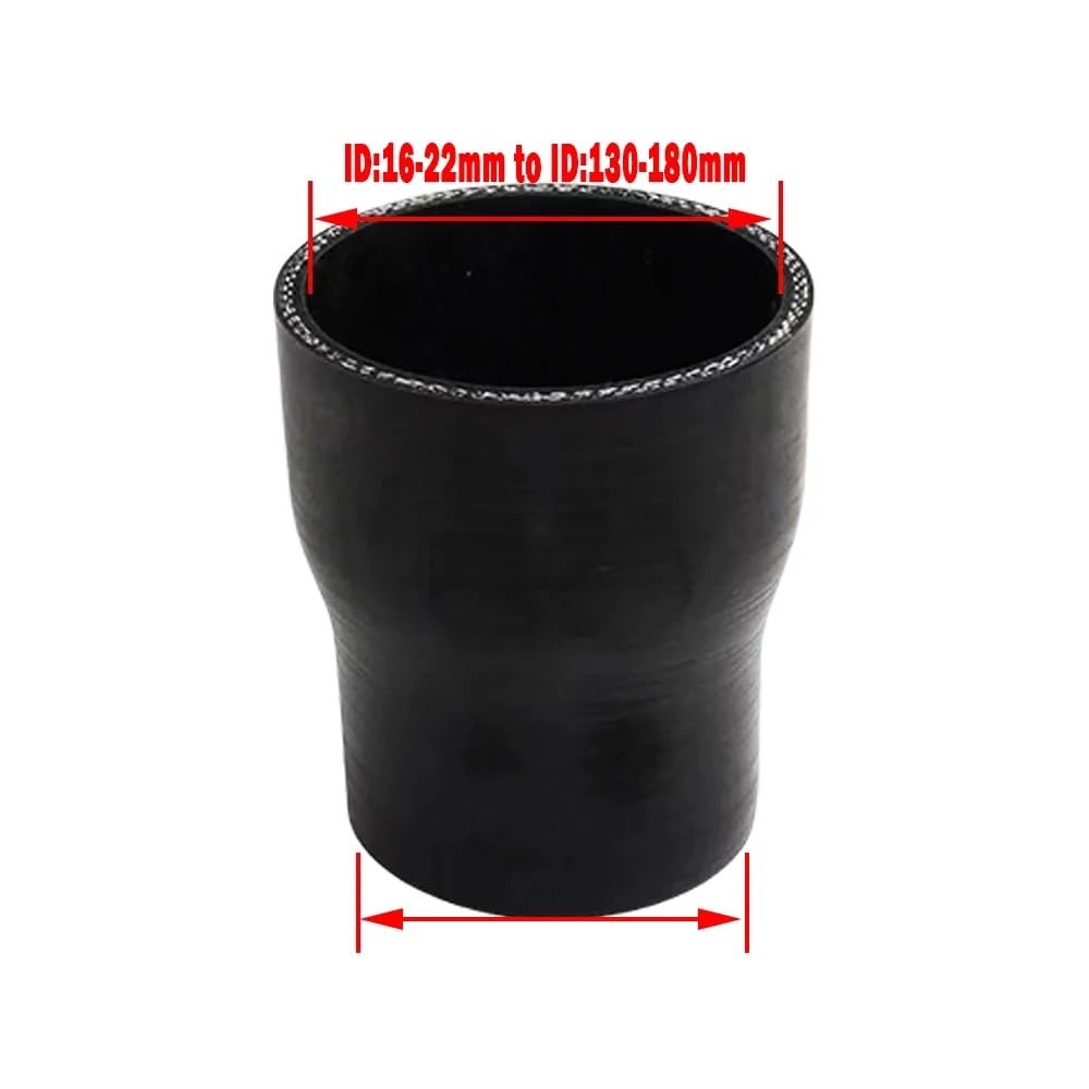 Manguera reductora de silicona recta, manguera universal, intercooler, turbo, tubo admisión, refrigerante manguera de intercooler(Red,ID90mm-110mm)