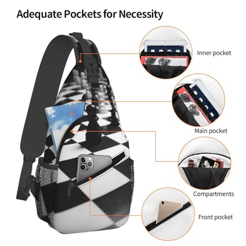 Bolso bandolera cruzado para hombre negro miniatura 4