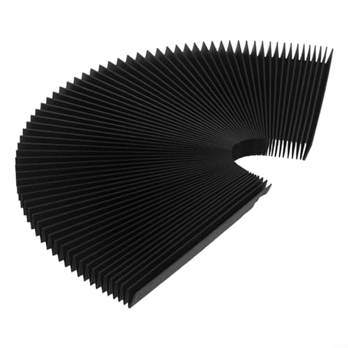 CNC Machine Accordion Cover, Accordion Way Cover Protective, Rubber Flexible Cover Milling Machine 3-proof Cloth Protective, Flat Bellows Cover, L 1500MM* H 15mm (Width 150mm)
