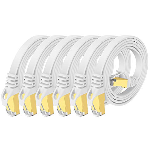 Cablegeeker Cat 7 Ethernet Cable 3Ft 6 Pack Shielded,Flat Ethernet Patch Cables cover