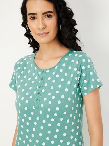 Image of Max Women Cotton Blend Solid Regular Fit T-Shirt