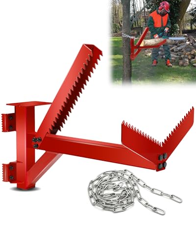 Heavy-Duty Log Sawhorse Toothed Log Saw Frame Sawbuck Suitable for Hanging On Trees or Fixing On Walls Firewood Saw Frame (with Saw Teeth)