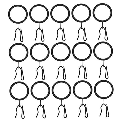 Mobestech 40 Sets Iron Curtain Hanging Rings with Hooks Shower Curtain Circles for Easy Installation Bathroom and Bedroom High Grade Flexible Material Rustproof Design