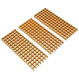 24x9.5in Heavy Duty Fiberglass Drain Grate - 3 Pack, Impact-Resistant, Non-Slip Outdoor Trench Cover, Molded Industrial Grating for Driveways, Yards, and Stair Treads