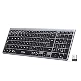 UGREEN Wireless Keyboard, Bluetooth Keyboard with UK Layout, Mini and Rechargeable Ergonomic Keyboard, BT5.4 &2.4GHz Dual Modes, Connect 3 Devices, for ipad/PC/Tablet, Windows/macOS/Android/Linux,etc.