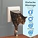 PetSafe Katzenklappe mit 4 Verriegelungsmöglichkeiten - Haustiertür für Katzen, Einfache Installation - Manuelle Verriegelung, robuster Rahmen - Weiß, ohne Erweiterungstunnel