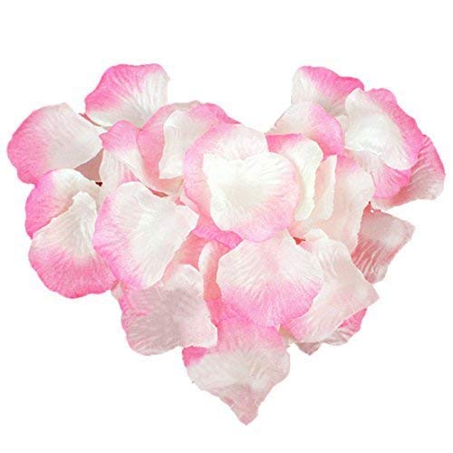 WSS - 1000 rose et blanc fleur de soie Pétale de rose mariage Nuptial Confettis fiançailles romantique Célébration fête SUPPLY décoration