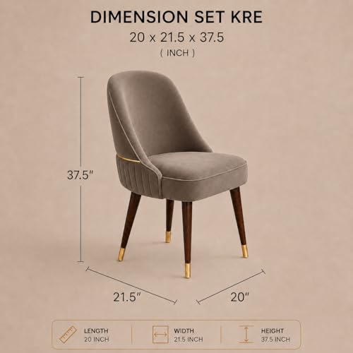 Image of WOODEN SPACE Majestic 4 Seater Wooden Dining Table Set | Urban Marble Top Dining Table with Chairs for Dining Room & Kitchen (Brown Grand Aura) (54 x 36 x 30 inch)