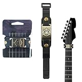 Fret Wrap, Guitar Accessories for Noise Reduction, Guitar Chord Presser for Electric and Acoustic Guitars, Bass String Muter, 16x11cm Leather with Metal Accents