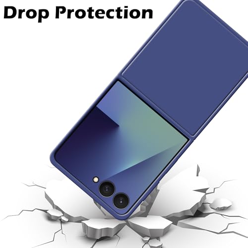 Image of amazon basics Hard Case Cover for Samsung Galaxy Z Flip 7 5G (Blue)