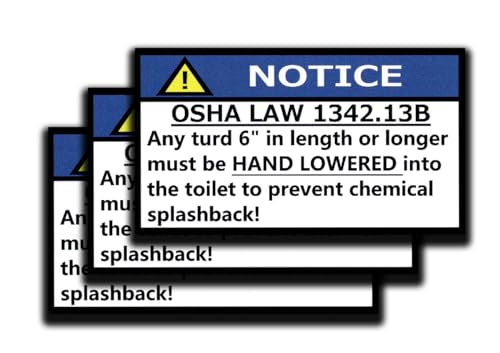OSHA LAW 1342.13b OSHA Gag Stickers (50 Pack)