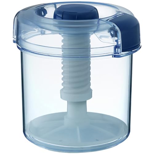 Instant Pickle Maker Vegetable Press Tsukemono Container Round Made in Japan BPA Free (Blue 1.6L)