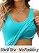 V FOR CITY Womens Racerback Tank with Wide Strap Shelf Bra Cotton Camis Fitted Yoga Workout Tops 2 Pack Black/Aqua S