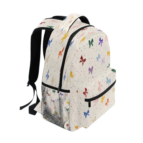 Colorful Bowtie Polka Dot Pattern Kids Backpack for Boys Girls Backpacks Student Backpack Big For Elementary School Shoulder Bag Bookbag2
