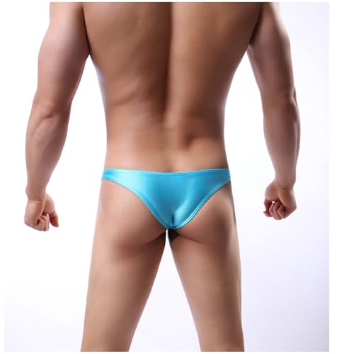 3 Pack Underwear Men's Low Rise Thong Briefs Thin Sexy Men Bikini Breathable Soft Mini Panties3