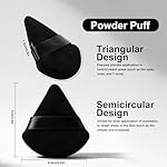 Flat Foundation Brush and Powder Puff Set, Korean Makeup Brush Teardrop Sponge for Liquid Foundation,Premium Face Makeup Brush Sponge for Blending Cream Setting Powder - Image 5