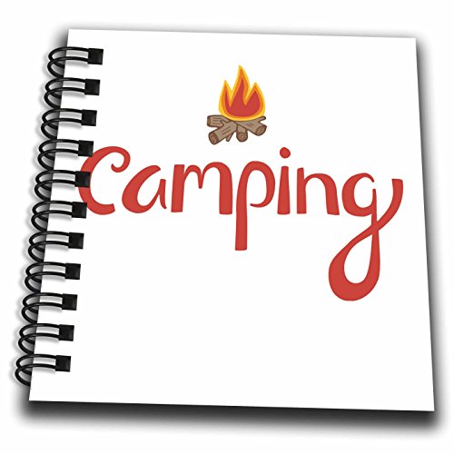 Carnet feu de camp multicolore sur fond blanc à petit format nomade