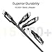 RULUS Short Multi Charging Cable [2Pack/35CM] Multi USB Cable 4 in 1 Multi Charger Fast Charger Cord Braided Universal USB Charger Cable with IP/Type C/Micro USB Port for Cell Phones Tablets & More