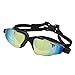 EVGATSAUTO Fogproof Swimming Goggles for Adults, Wide Fit Outdoor Diving Goggles – Black