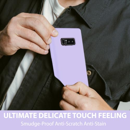 Image of LIRAMARK Liquid Silicone Soft Back Cover Case for Samsung Galaxy Note 8 (Levender)