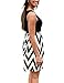 OURS Women's Multi Stripe Chevron Print Tank Casual Summer Dress (XL, Black)