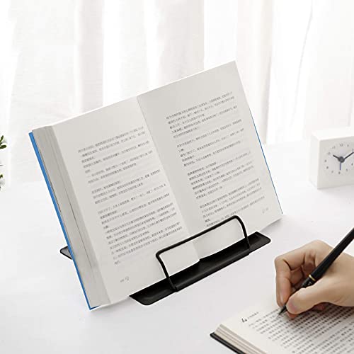 Msdada GX-SJ-BLACK-US Desk Book Stand Metal Reading Rest Book Holder Adjustable Cookbook Documents Holder Portable Sturdy Bookstands thumb #8