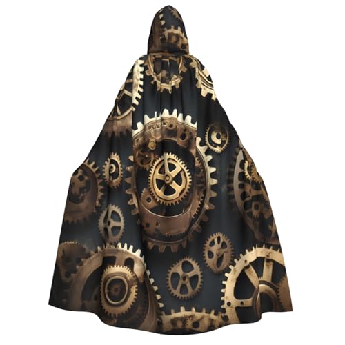 Cape à capuche engrenages steampunk costume adulte pour cosplay et Fiesta thématique