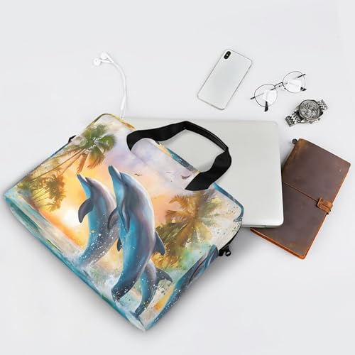 Maletín para portátil ALAZA Dolphins Palm 13-15.6 pulg miniatura 7
