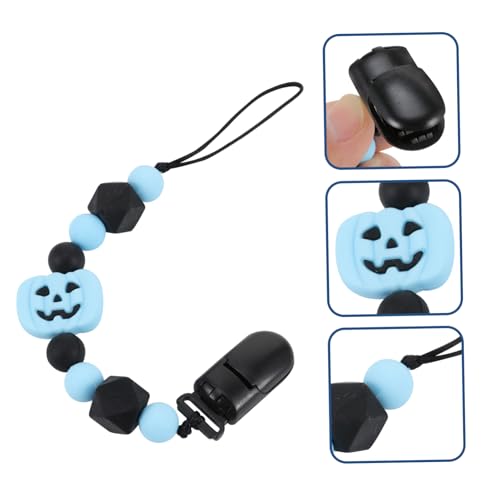 Toyvian 1Pc Corrente De Chupeta Mordedor De Bebê Do Dia Das Bruxas Brinquedos Clipe De Chupeta Menin