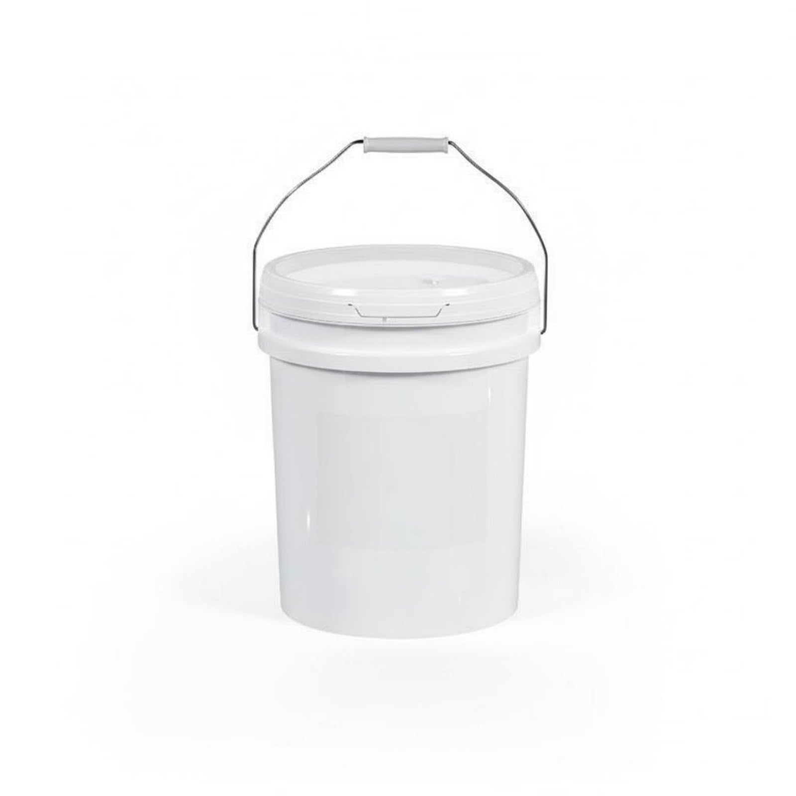 Long-Lasting PP Material Industrial Plastic Pail with Handle Reusable Pail with Handle Reinforced Design Heavy Duty Storage Pail Easy to Clean for Painting, Fishing, White, 20L a-image-46