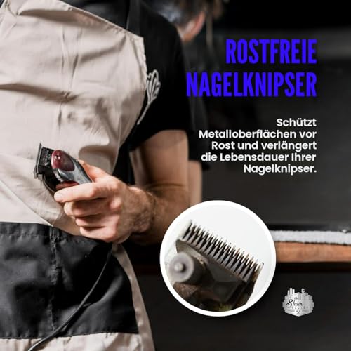 THE SHAVE FACTORY Clippercare – 6-in-1 Spray 500ml – Wartungsspray für Haarschneidemaschinen – Kühlt, Reinigt & Schmiert – Klingenreiniger & Schmiermittel für Haarschneider & Trimmer