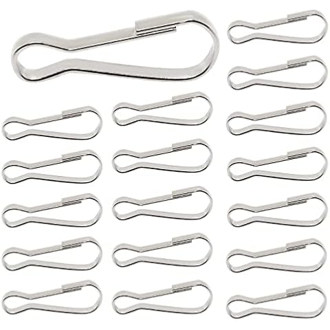 BENLIUDH Metal Lanyard Clips, Spring Key Ring Clips Snap Hooks Clasp Lanyards Accessories for Badge Holders Key Ring, Flag Pole (Silver, 200 Pcs) Cover