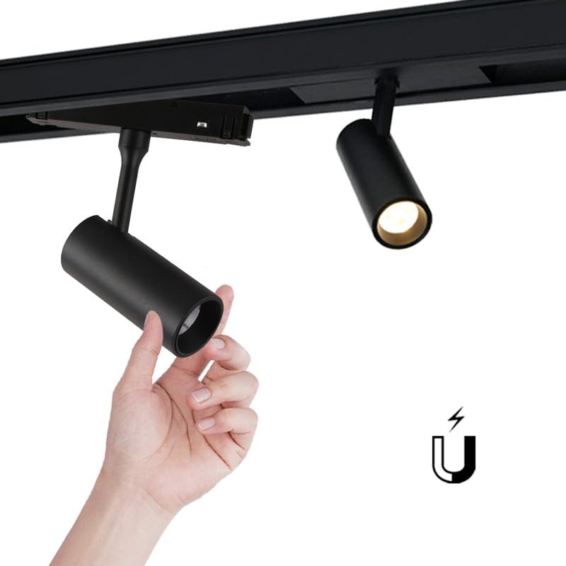 B·LED BARCELONA LED LED-Strahler für Magnetschiene 48 V - 6 W - Schwarz - Warmweiß