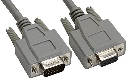 Amphenol CS-DSDHD15MF0-005 15-Pin HD15 Deluxe D-Sub Cable, Shielded, Male/Female, 5', Gray