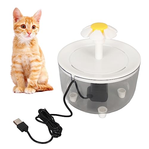 Luqeeg Cat Water Fountain, Automatic Pet Water Dispenser, Silent, 1 Load, Cat Dog, white us - Image 2