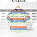 Girls Color Block T-Shirts Short Sleeve Boys Casual Summer Tops Loose Crewneck Basic Tees for Kids 5-13 Years