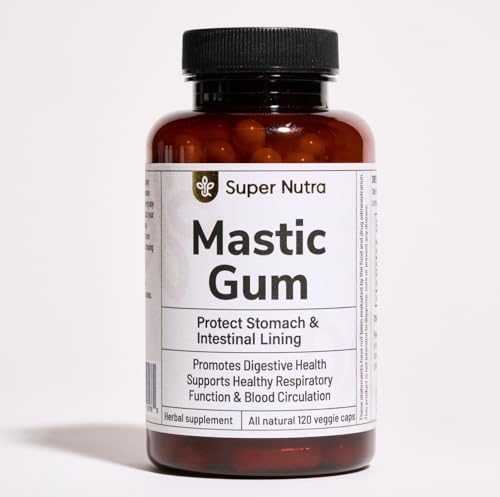 SUPER NUTRA Mastic Gum 1000mg .120 Veg Capsules 2 per Servings 60 Days Supply.