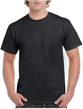 Gildan Blank Adult Heavy Cotton T-Shirt Unisex, G500 Black, X-Large