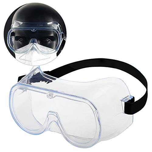 KKmoon Óculos de segurança para adultos Óculos de segurança ajustáveis ​​com design totalmente fecha