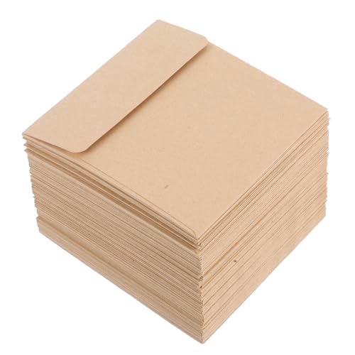 Abaodam 100個迷?牛皮紙封筒 クラフト封筒 グリーティングカード 名刺収納用 コンパクトデザイン 軽量 シンプルな無地 オフィス イベント用