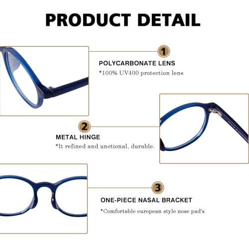 Image of 2Pack Oval Blue Light Glasses for Kids Gaming Computer Glasses for Girls Boys Age 3-10, Anti Blue Ray TR90 Eyeglasses